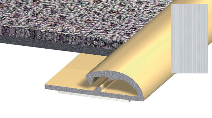 Gulvprofil aluminium - 12 x 34 mm x 0,9 meter